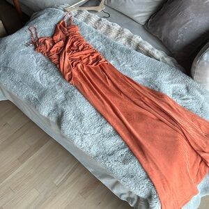 Johansen orange summer maxi dress